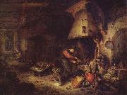 Adriaen van ostade Der Alchimist painting